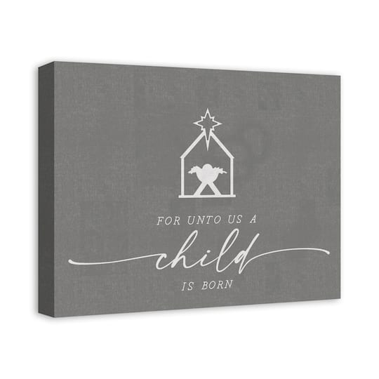 For Unto Us a Child is Born Canvas Wall Art